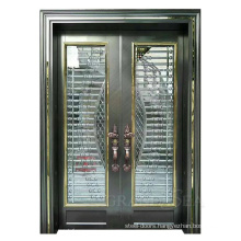 Exterior security stainless steel door double main door with double frame